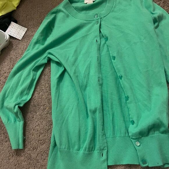 J Crew green clare cardigan xs - Picture 4 of 8